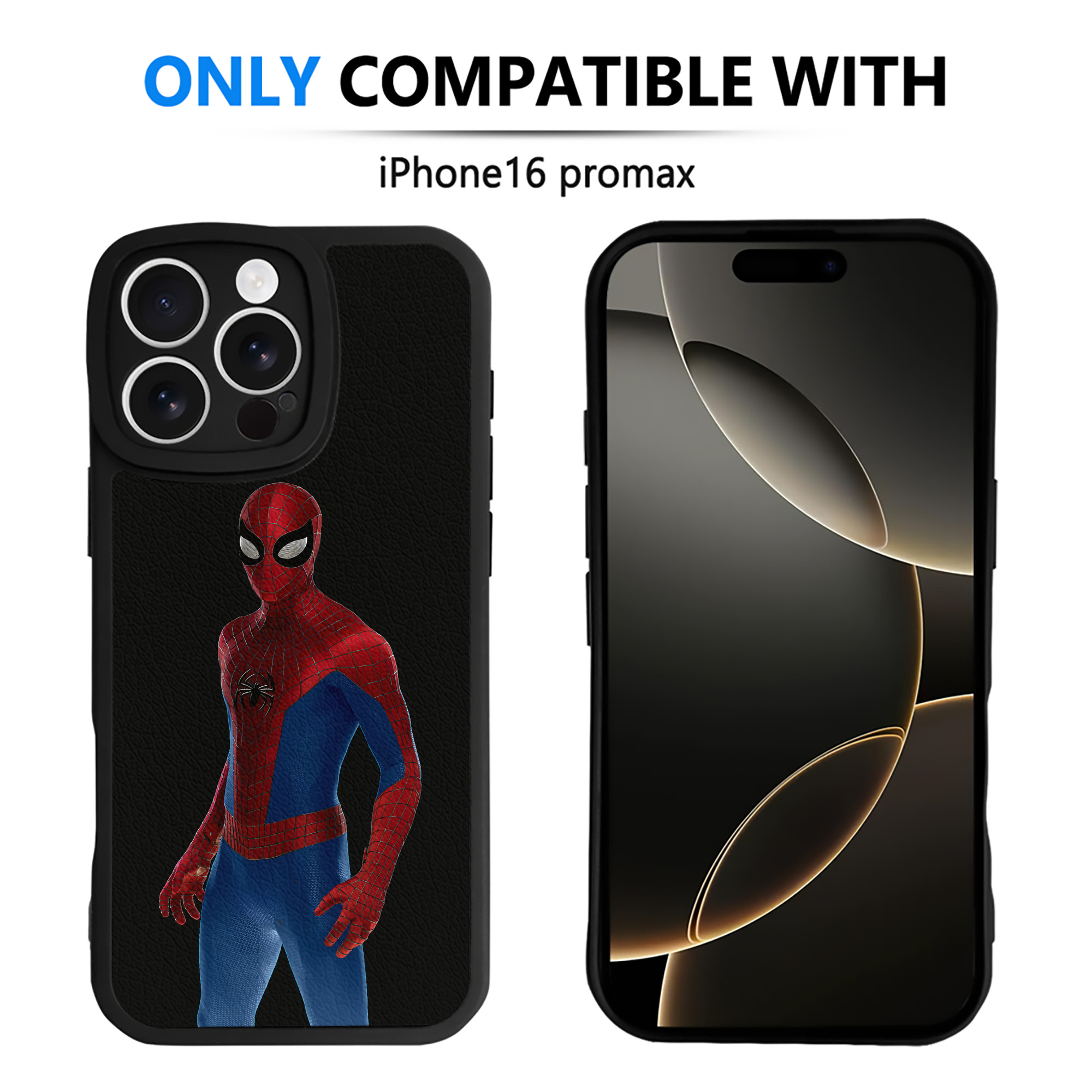 Spider Man スパイダーマン 【iPhone 16シリーズ対応】シリコンスマホケース（レザー調） 材質：シリコン